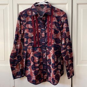 Brooks brothers patterned womens button down